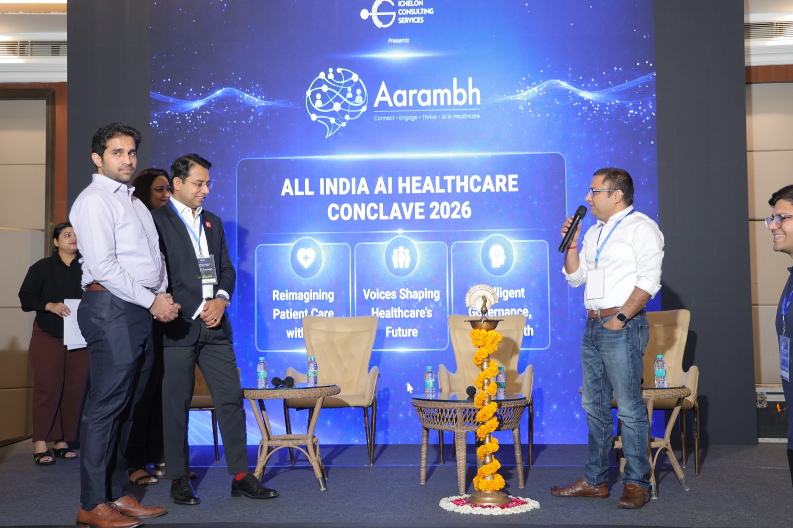 On stage at Aarambh