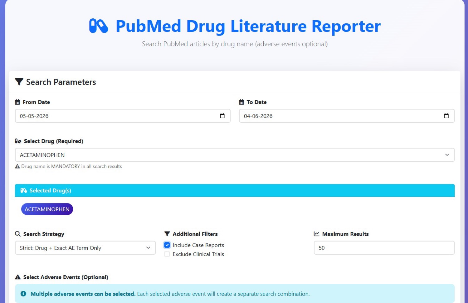 Pharos Scout, drug-AE literature surveillance with consolidated, evidence-scored tables